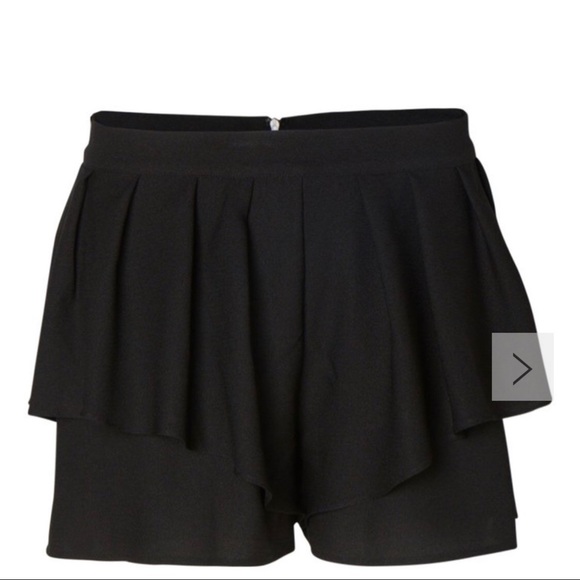 NAVY BLUE ruffled shorts - Picture 2 of 2